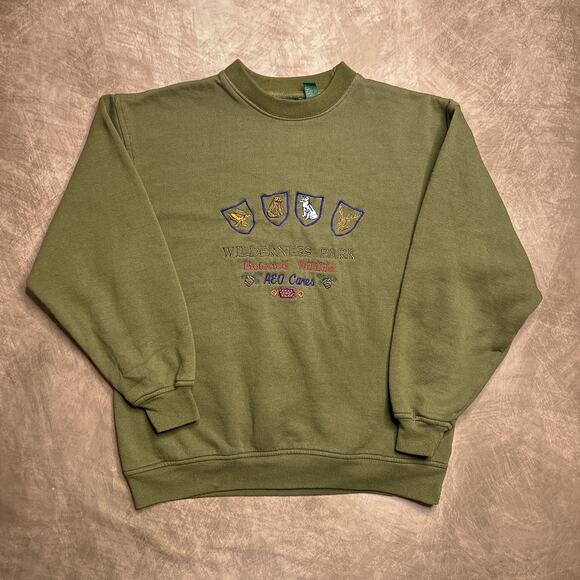 Vintage American Eagle Wilderness Park Protected Wildlife Embroidered Sweater - Picture 6 of 6